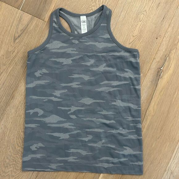Athleta Girl Camouflage Tank Top Large (12) - Picture 1 of 3